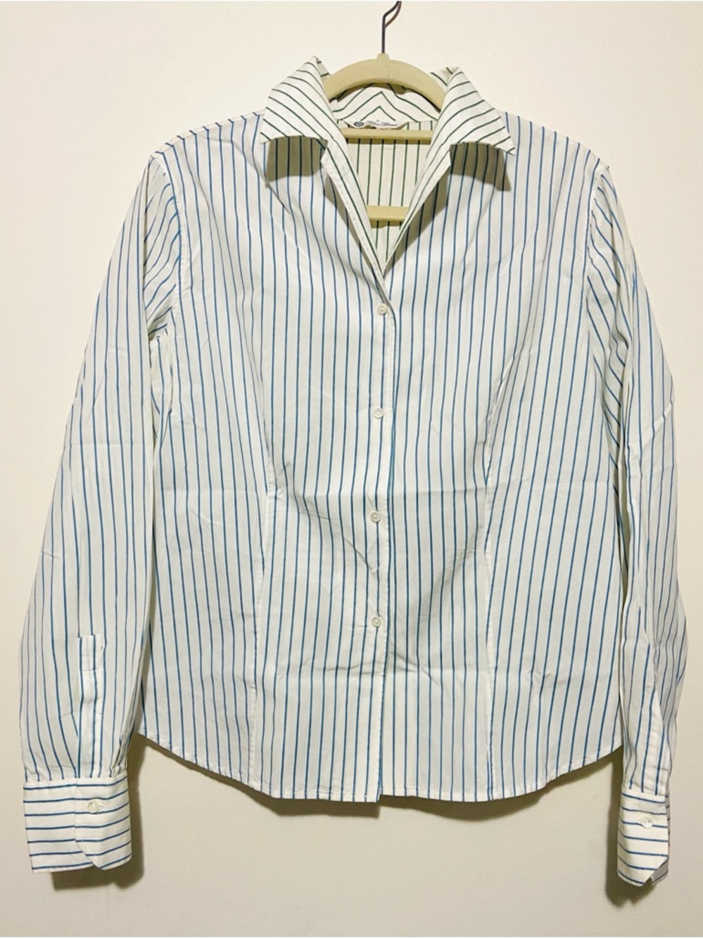 Loro Piana White and blue Striped cotton Shirt